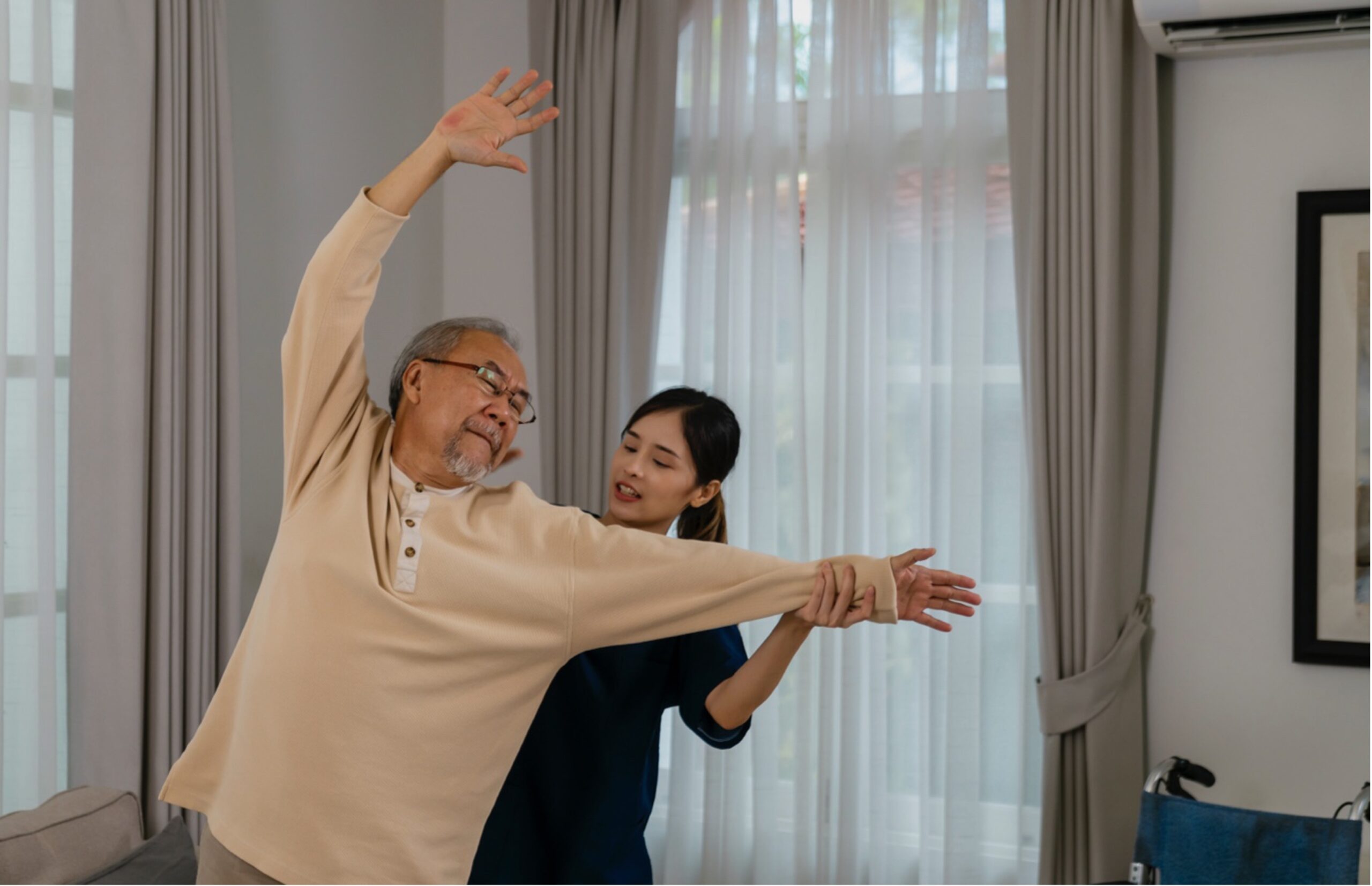 Older man with his Physiotherapist